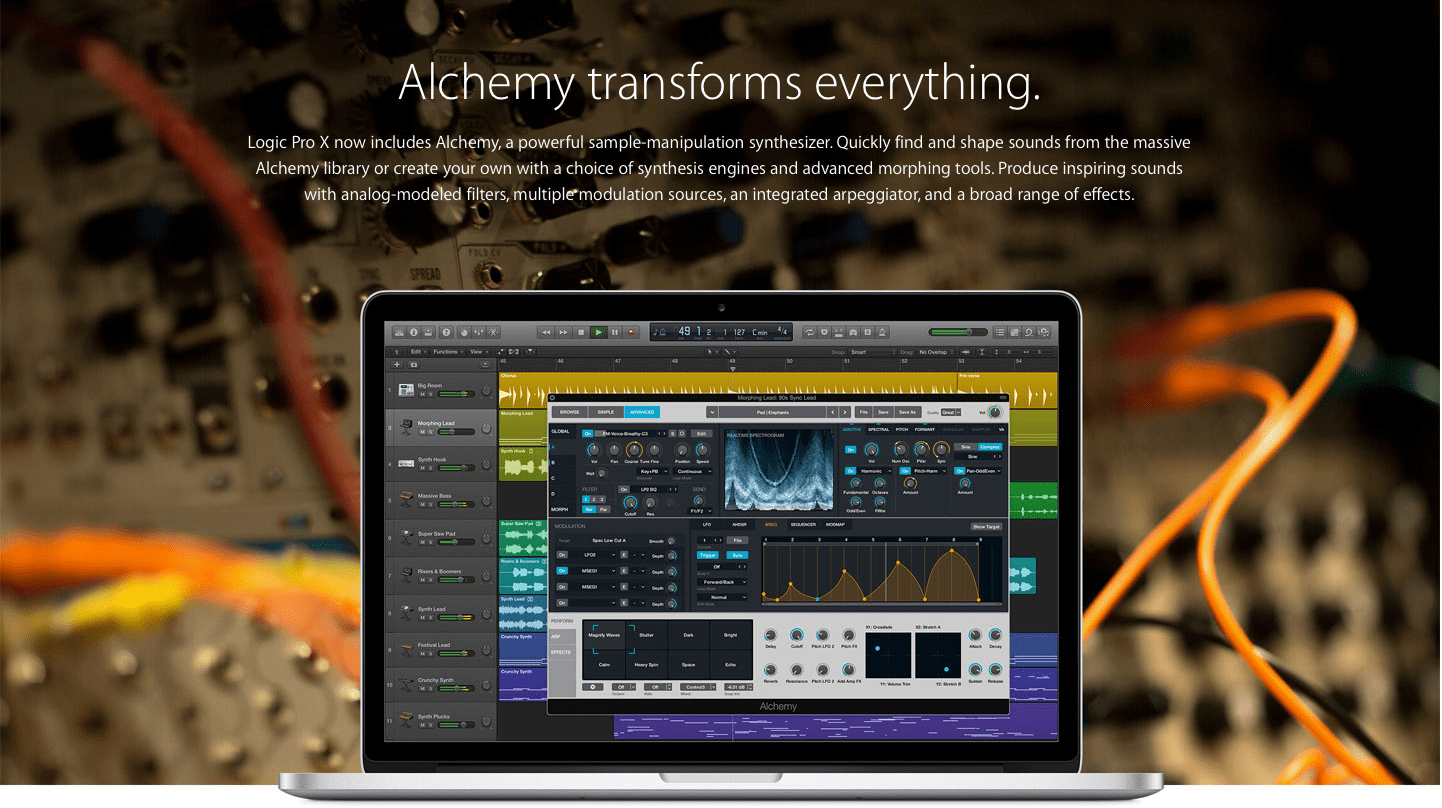 Logic Pro X integriert AlchemySynthesizer School Of Sound