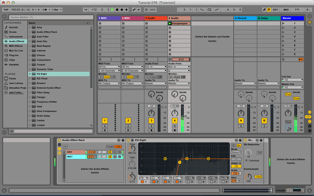 SOS Tutorial 076 Ableton Live Audio splitten und Dry/WetKetten