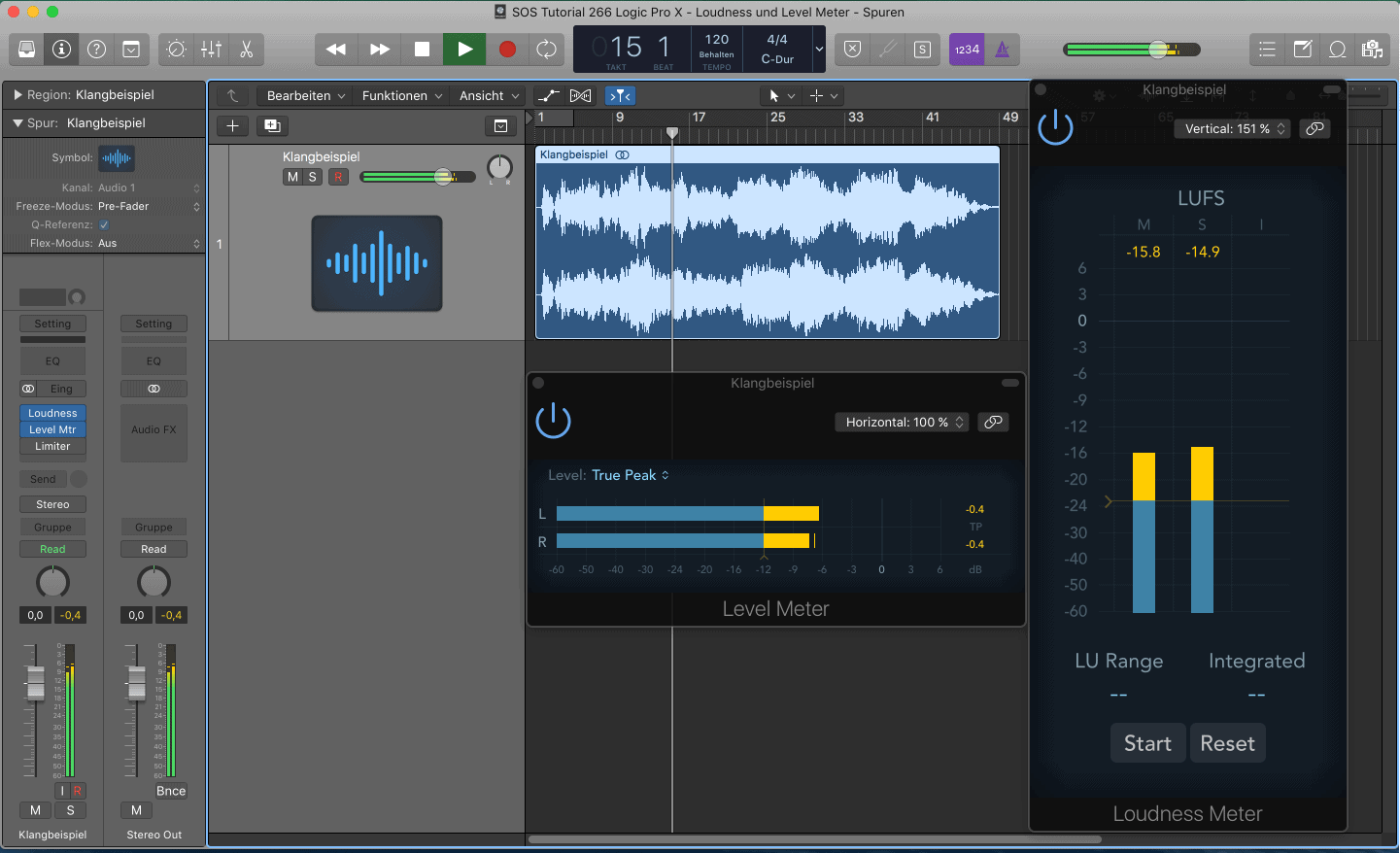 SOS Tutorial 266 Logic Pro X Loudness und Level Meter School Of Sound